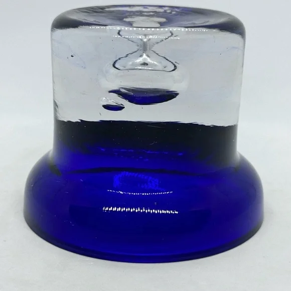 PartyLight Cobalt/Clear Tealight Votive Candleholder With Controlled Bubble - Picture 4 of 5